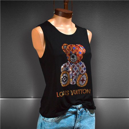 Mujer musculosa lycra frente osito brillo LOUIS VUITTON