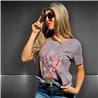 Mujer remera lame aguila fuego brillos FREE SPIRIT - FRA