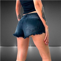 Mujer short jean rigido tiro corto - EM