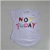 Nena remera algodon estampa letra color NOT TODAY