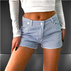 Mujer Short gabardina rayado - EM