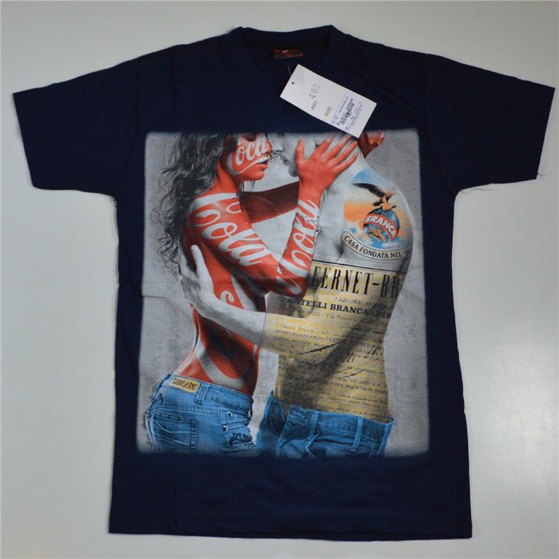 Hombre remera algodon estampa BRANCA FERNET COCA COLA  402