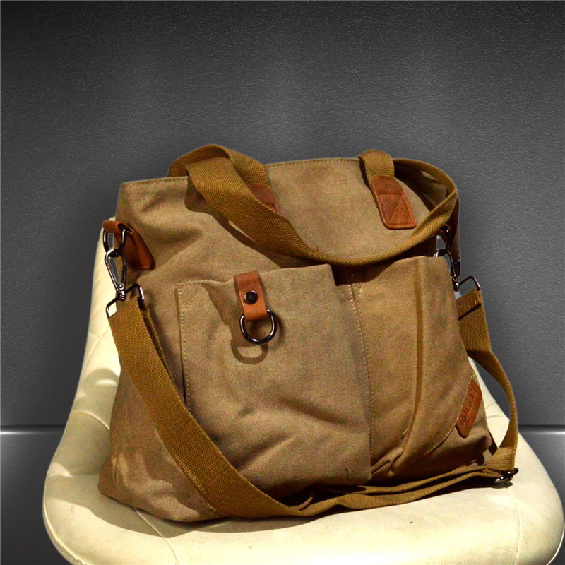 Bolso lona frente doble bolsillo llavero - GOA