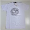 Hombre remera algodon estampa circulo letras 336