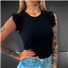 Mujer Musculosa algodon morley mangas volado - EM