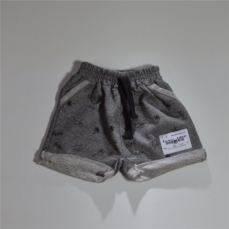 Bebe short rustico estampas PALMERITAS o PEZ