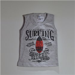 Bebe musculosa algodon estampa SURFING