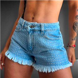 Mujer Short jean estrass desflecado - TY