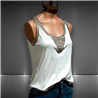 Mujer Musculosa modal cuello mangas tachas - FRA