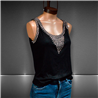 Mujer Musculosa modal cuello mangas tachas - FRA