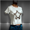 Mujer Remera algodon lycra corta estampa estrella BLUMARINE - GOA