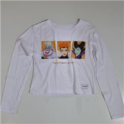 Mujer remera mangas largas algodon estampa TRES VILLANAS DE DISNEY 1726