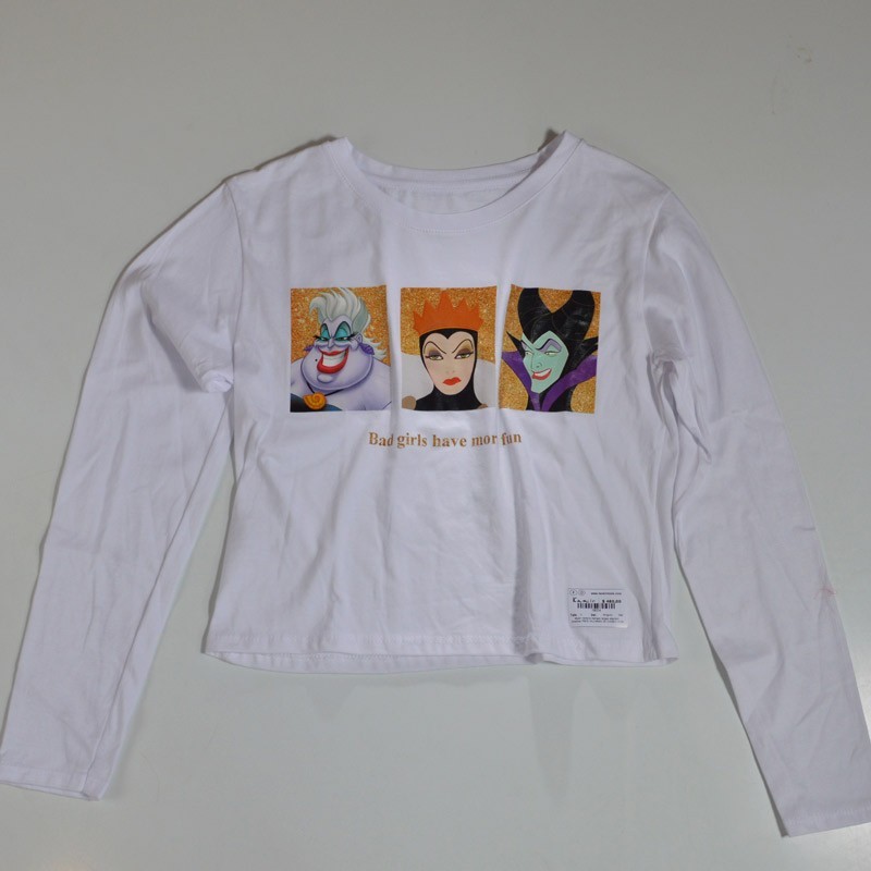 Mujer remera mangas largas algodon estampa TRES VILLANAS DE DISNEY 1726