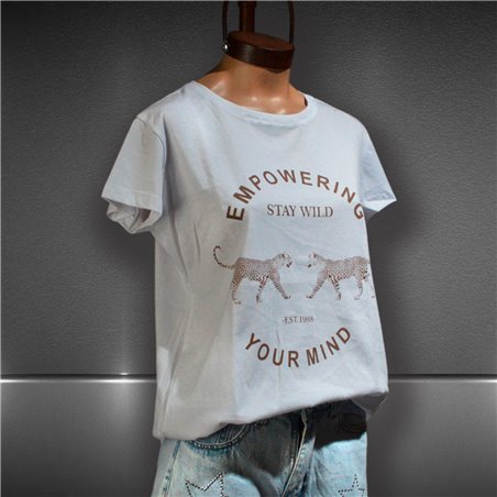 Mujer Remera algodon amplia estampa EMPOWERING - BOH