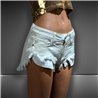 Mujer Short jean tiro corto desflecado - BEL