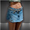 Mujer Short pollera jean rotura - BEL