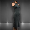 Mujer Vestido algodon lycra largo tajo batic - HO