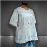 Mujer Blusa broderie cuello redondo - FRA