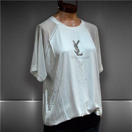 Mujer Remera modal amplia estampa YVES SAINT LAURENT - O