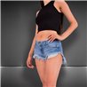 Mujer Short jean tiro corto desflecado - BEL