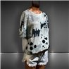 Mujer Remera lurex amplia estampa pintura - FRA