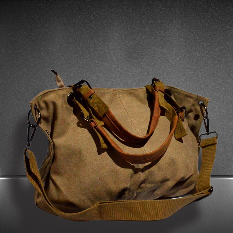 Bolso lona liso arandelas manija hebillas - GOA