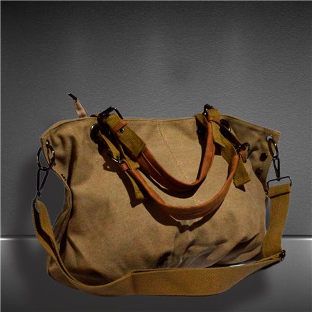 Bolso lona liso arandelas manija hebillas - GOA