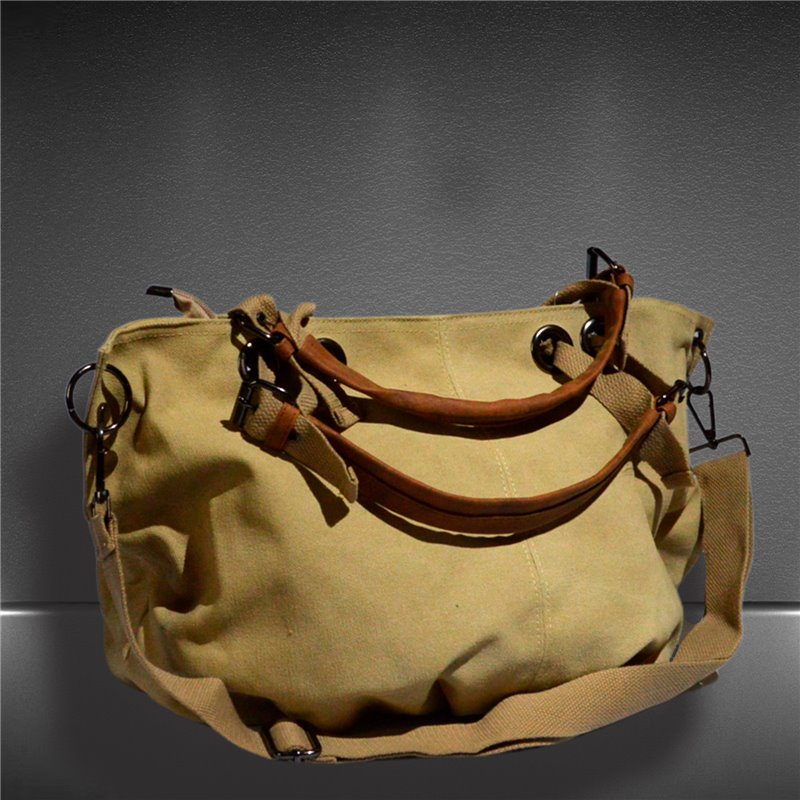 Bolso lona liso arandelas manija hebillas - GOA