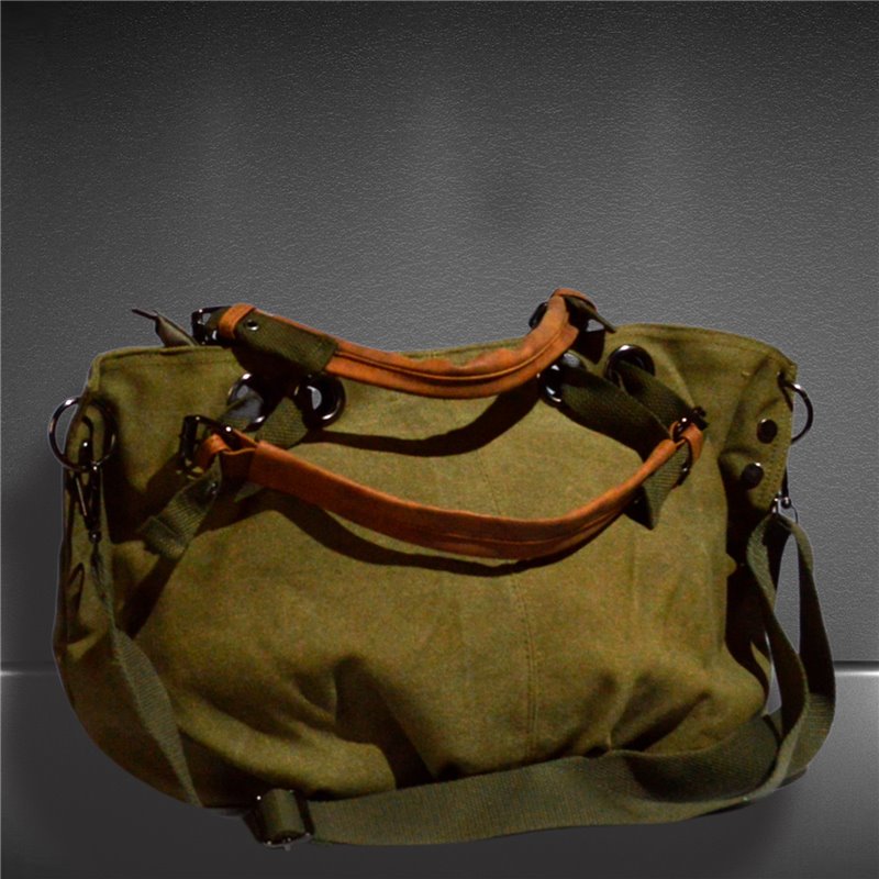 Bolso lona liso arandelas manija hebillas - GOA