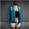 Mujer Campera jean overside frente estrass - BE