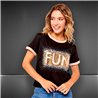 Mujer Remera algodon lycra estampa FUN lentejuelas - FRA