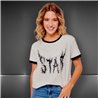 Mujer Remera algodon lycra estampa STAR piedras - FRA
