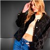 Mujer Campera jean over side brillos - FRA