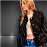 Mujer Campera jean over side brillos - FRA