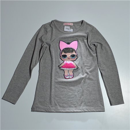 Nena remera mangas largas estampa nena con luz LOL