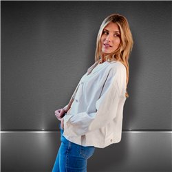 Mujer Campera jean over side brillos - FRA