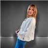 Mujer Campera jean over side brillos - FRA