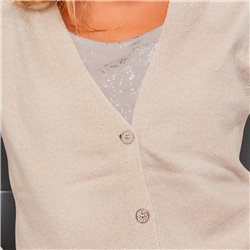 Mujer Cardigan bremer lurex botones brillo - FRA