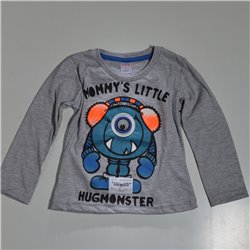 Bebe remera mangas largas estampa OJO HUGMONSTER