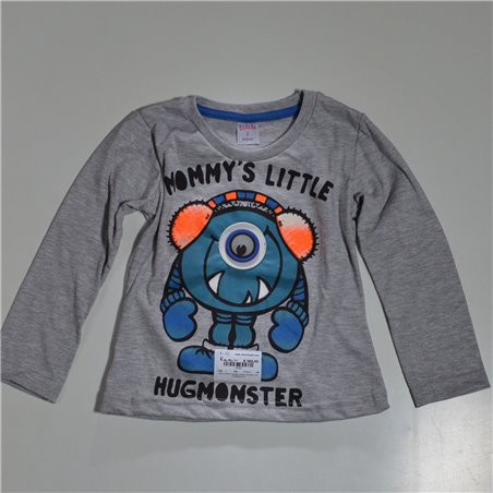 Bebe remera mangas largas estampa OJO HUGMONSTER