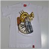 Hombre remera algodon estampa CORAZON MUSICAL