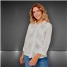 Mujer Camisa lino bordado hilo lentejuelas - FRA