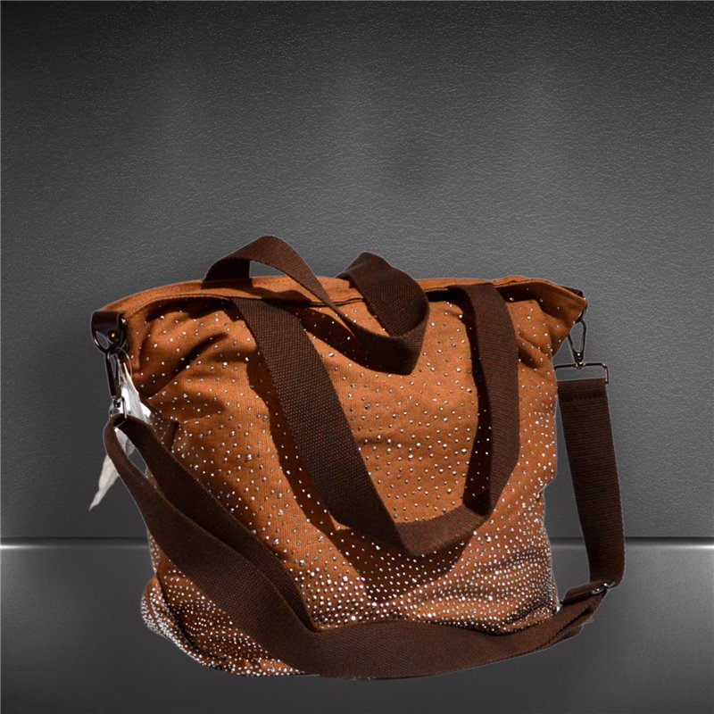 Bolso lona doble manija estrass - GOA Bolso lona doble manija estrass - GOA