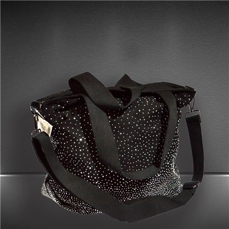 Bolso lona doble manija estrass - GOA