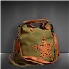 Bolso Lona aplique estrella tachas doble manija - GOA