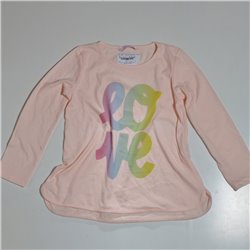 Nena remera algodon mangas largas estampa LOVE 9100