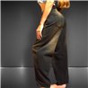 Mujer Pantalon jean baggy rigido tiro corto hebilla en cintura - BE