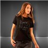 Mujer Remera algodon lycra estampa relieve estrass FLOWERS y FUN - FRA