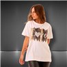 Mujer Remera algodon lycra over side estampa LOVE print - FRA
