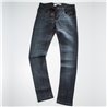 Hombre Pantalon jean chupin elastizado localizado azul Maldita suerte
